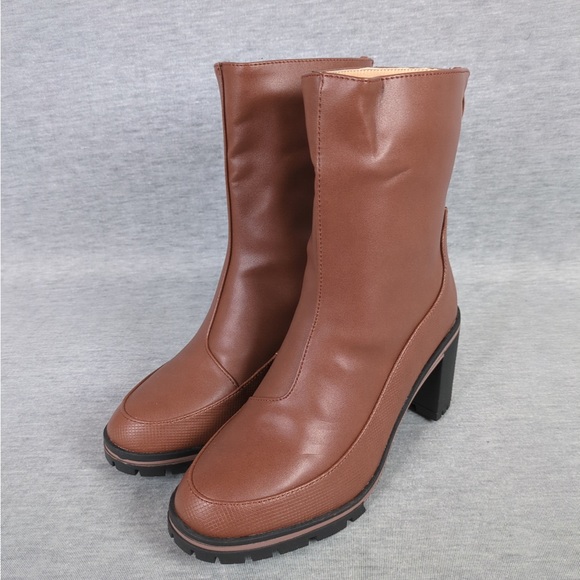 👯♀️Host Pick⚡️Chunky Heel Back Zip Ankle Boots - Picture 4 of 15